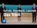 Das Triell – Dreikampf ums Kanzleramt | Baerbock, Laschet, Scholz