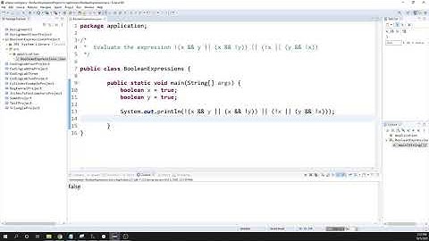 Evaluating Boolean Expressions