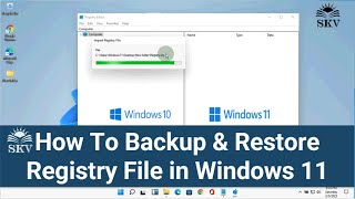 how to backup and restore registry files on windows 11/10 | how to export and import registry files