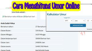 Cara Menghitung Umur Online