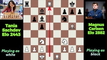 Perfect chess game | Tania sachdev vs Magnus Carlsen 5
