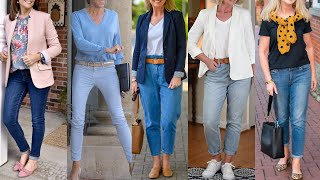 Discriminación Mecánico raya ROPA de MODA PARA MUJERES DE MAS DE 50 AÑOS / COMBINACIONES Y CONJUNTOS CON  JEANS PARA SEÑORAS - YouTube