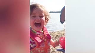 Funniest Babies On The Beach  Baby Outdoor Moments