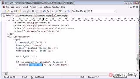 PHP Tutorials Dynamic Pages Part3