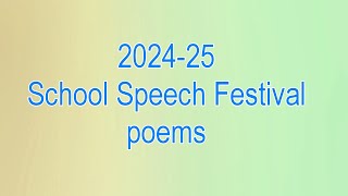 Publication Date: 2024-10-18 | Video Title: 2024-25_School Speech Festival