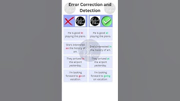 Error Correction and Detection in English #englishmistakes