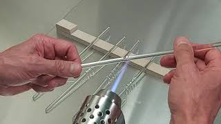 Scientific Glassblowing training - &quot;Olives&quot;  in 6mm borosilicate rod