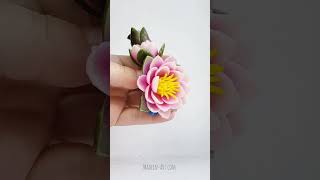 Water lilies barrette,  handmade flowers jewelry  custom