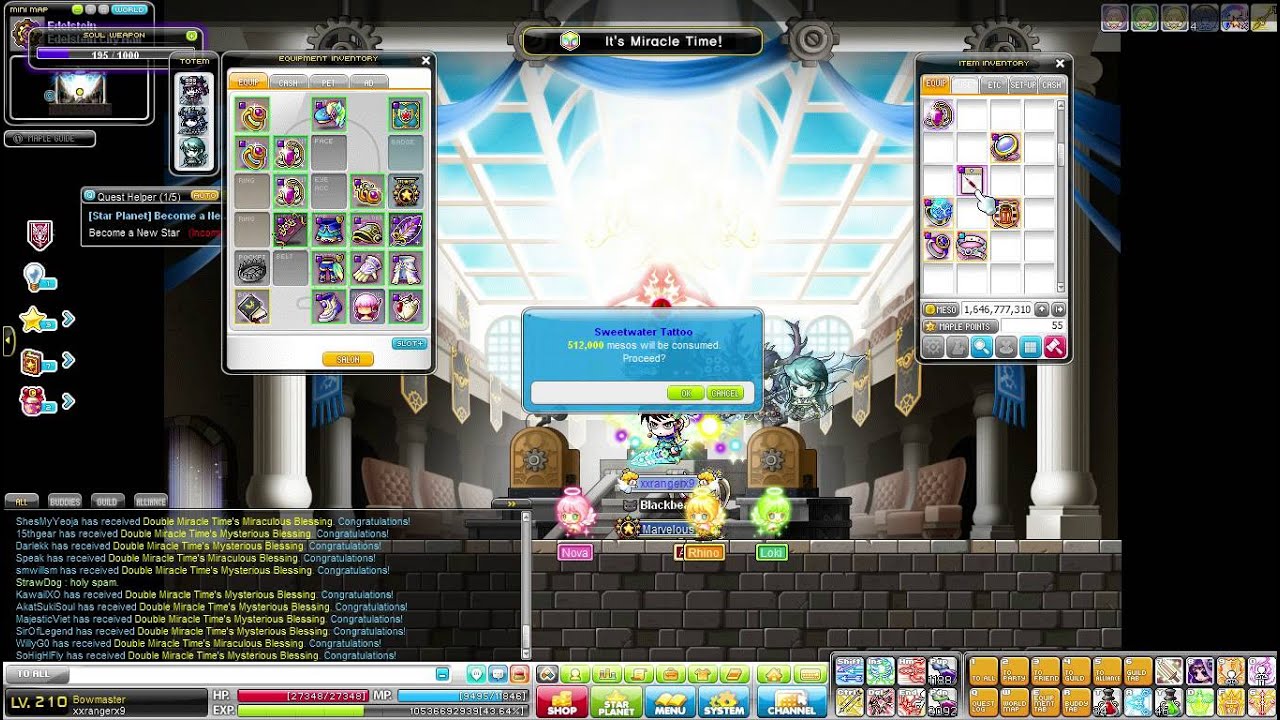Maplestory Miracle time regular pots 2015 YouTube