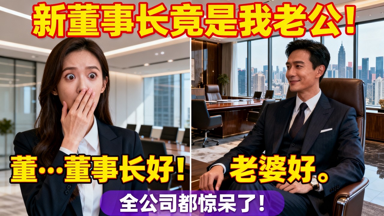 新来的董事长竟是自己的闪婚丈夫！她惊呼董事长好！董事长微笑：老婆好！