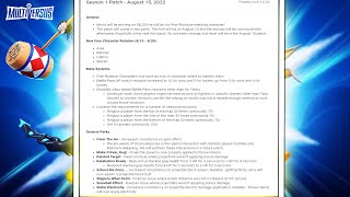 Multiversus Season 1 PATCH NOTES