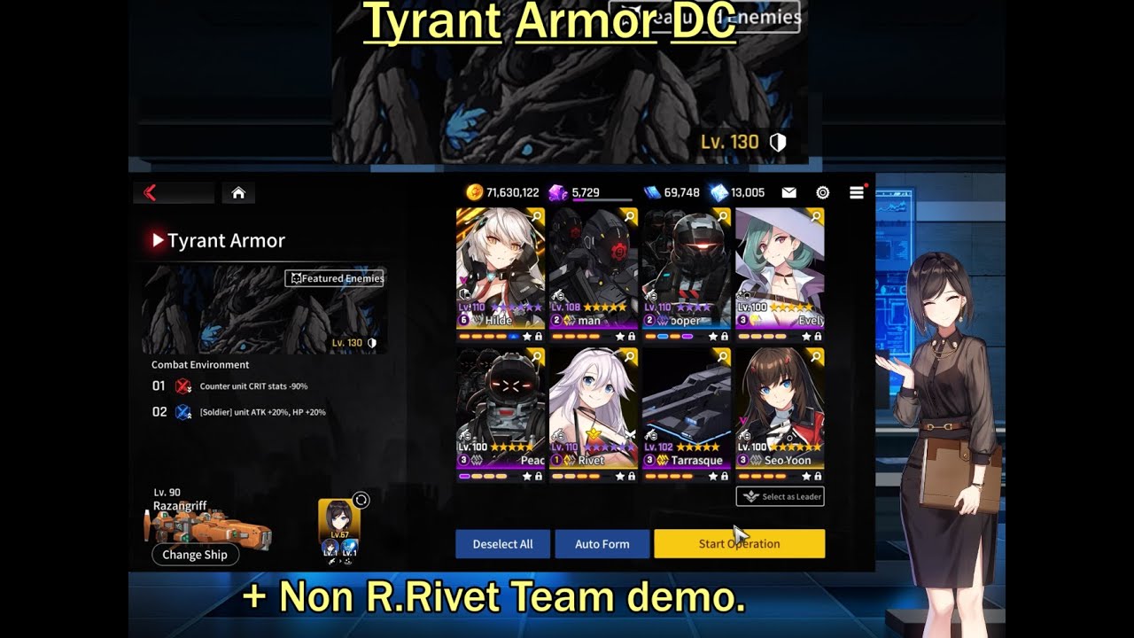 [Counterside] F2P G.A.P Tyrant Armor (Min Score) YouTube
