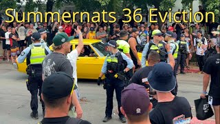 Summernats 36 2024  Friday : Evictions and more shenanigans as drivers are Gee'd up to do skids