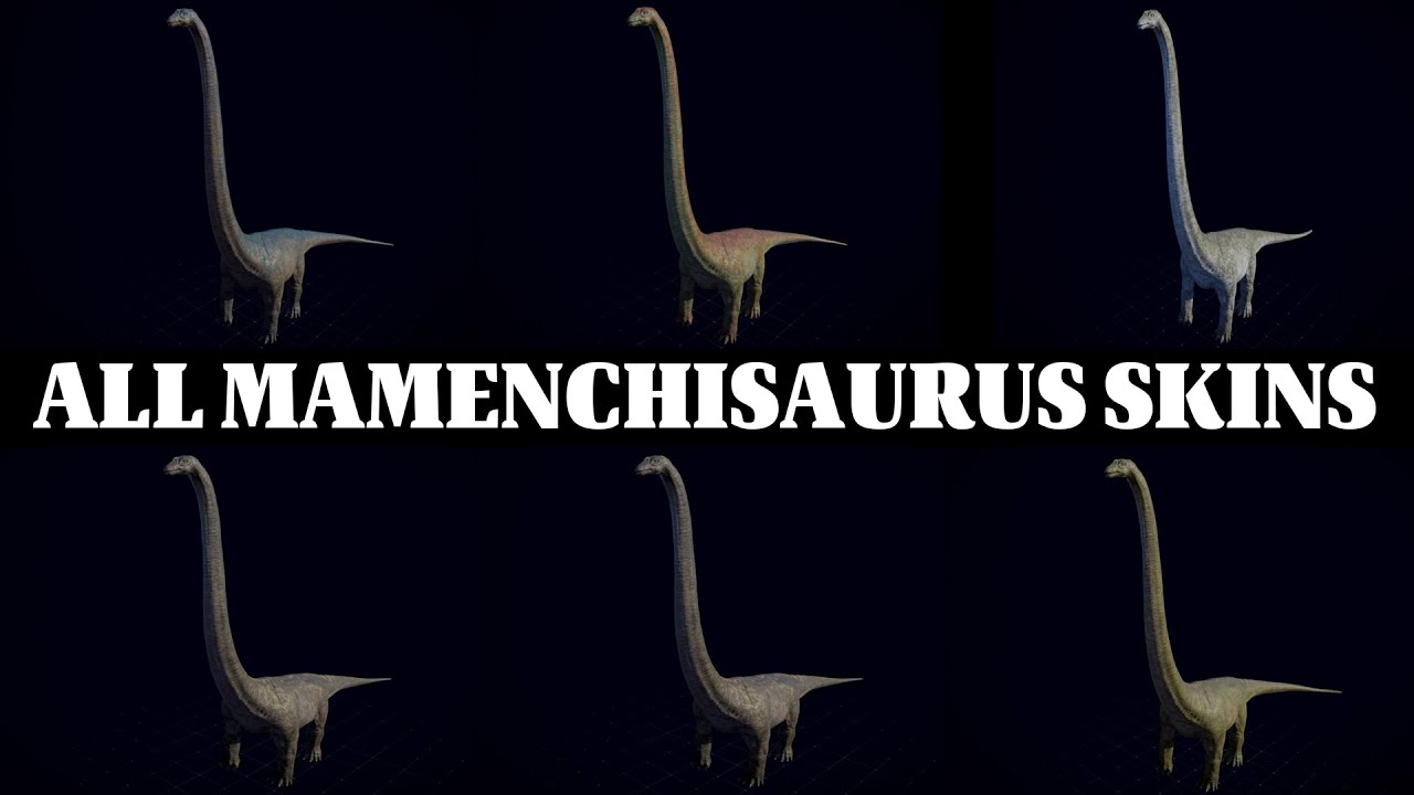 ALL MAMENCHISAURUS SKINS | JURASSIC WORLD EVOLUTION 2 - YouTube
