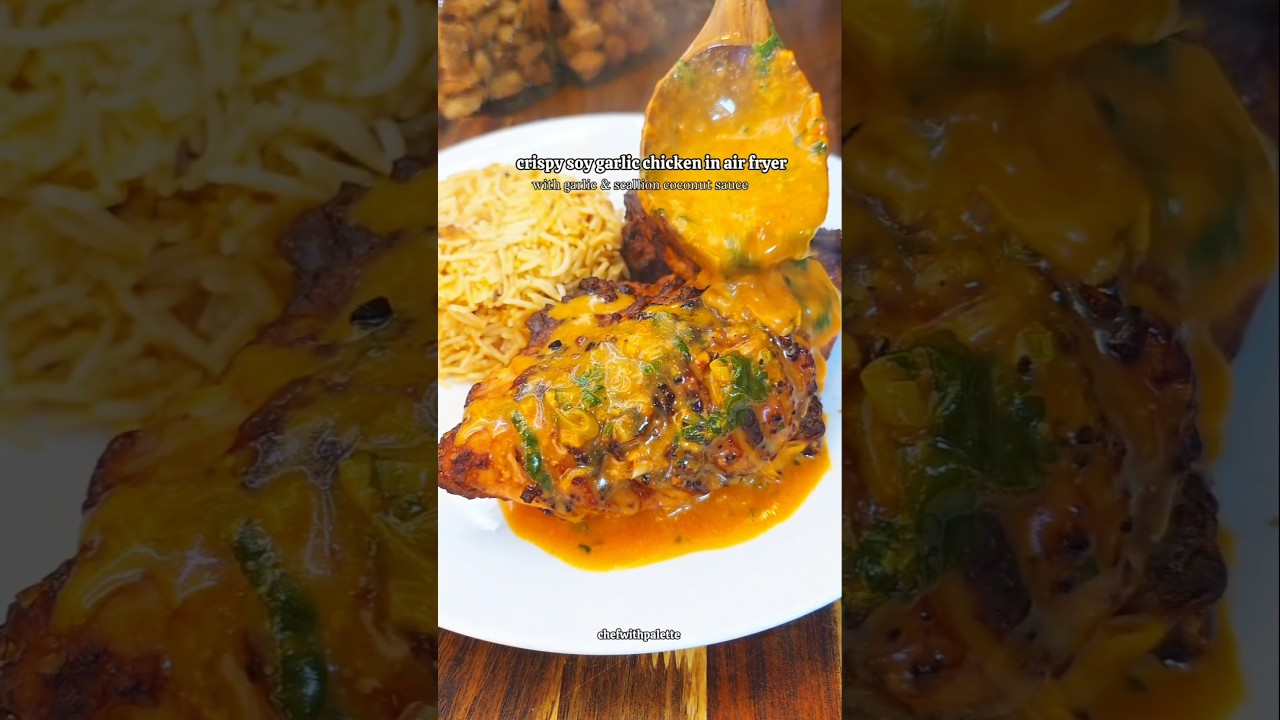 Air fryer chicken With coconut sauce #airfryer #ramadan #recipe #dinner #iftar #ramadan2026 #food