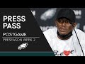 DeVonta Smith Reacts to First NFL Preseason Game | Eagles Press Pass