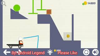 Brain physics map 1 level 155, 3 stars Android solution