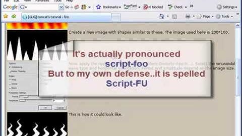The Gimp - Video 26 - An Introduction To Script-FU (script-foo) - 6.38 Minutes