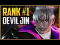 T8  the rank 1 devil jin is going crazytekken 8