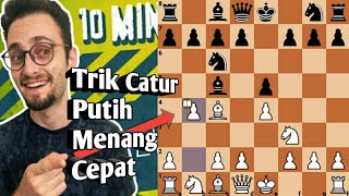 Trik Catur Putih Menang Cepat!! Taktik Paling Gacor Pembukaan Italian Gambit Evan Jebakan Catur?????