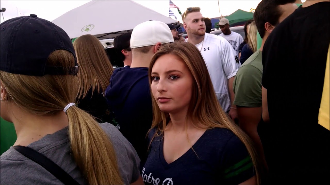 notre dame tailgate action YouTube