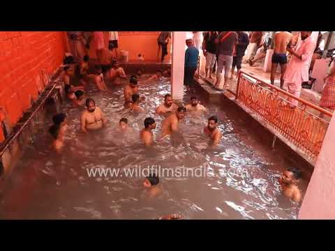 Pilgrims bathe in hot sulphur water from the womb of the Himalaya: Yamunotri temple in Uttarakhand