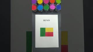 BENIN Flag 🇧🇯 #sandpainting #trending #asmr #relaxing #satisfying #sandasmr #new #art #benin #yt #4k