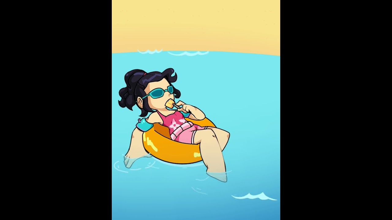 Diana on the beach•[Brawlhalla fan animation] 