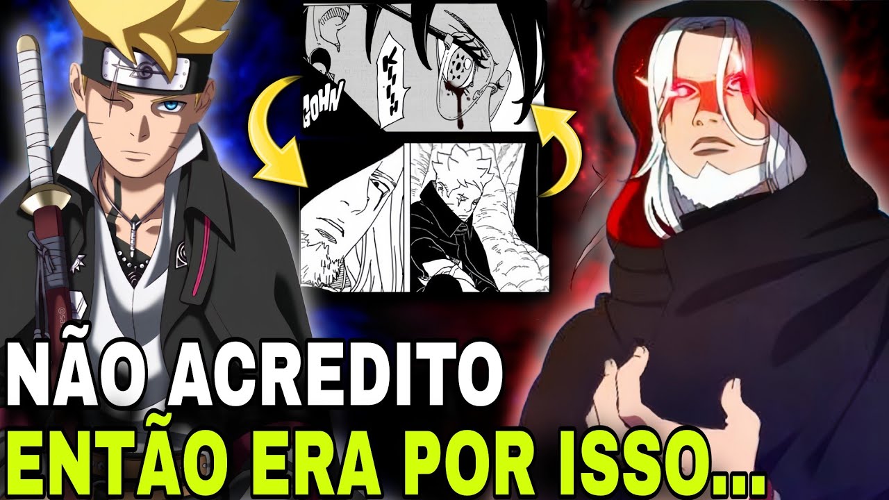 O CLONE DO JIRAIYA CONFIOU NO MANGEKYOU DA SARADA PRA SALVAR BORUTO ...