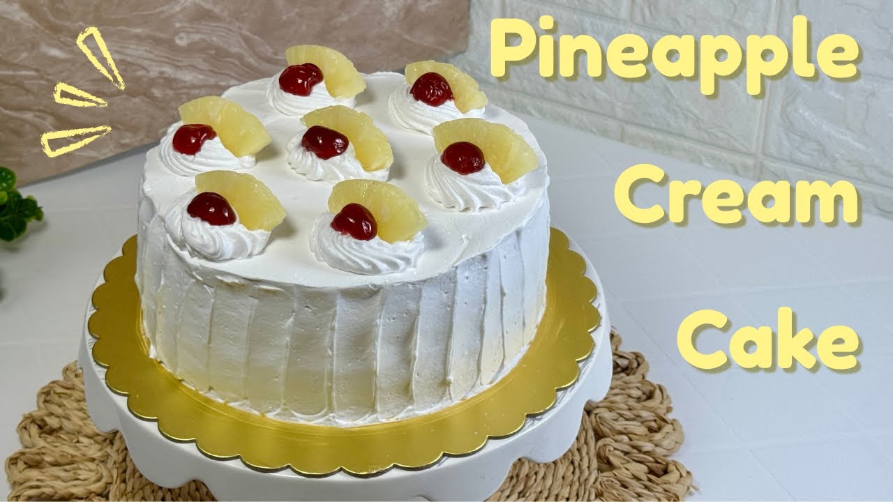 Pineapple Cream Cake Recipe | Cakes For Beginners | Fresh Cream Cake Recipe | Bakery Style Cake 