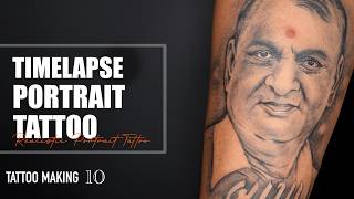 Realistic Father Portrait Tattoo Timelapse | " BAPA " Memorial Tattoo | Blue Heaven Tattooz
