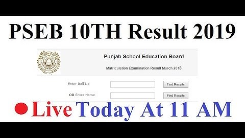 pseb.ac.in Result 2019, PSEB 10TH Result 2019, Punjab Board 10th Class Result 2019