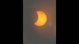 Solar Eclipse 2022 through My telescope #short #shortsfeed #shorts #solareclipse #india #astronomy