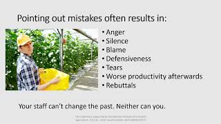 Farm Managers series   Providing Feedback