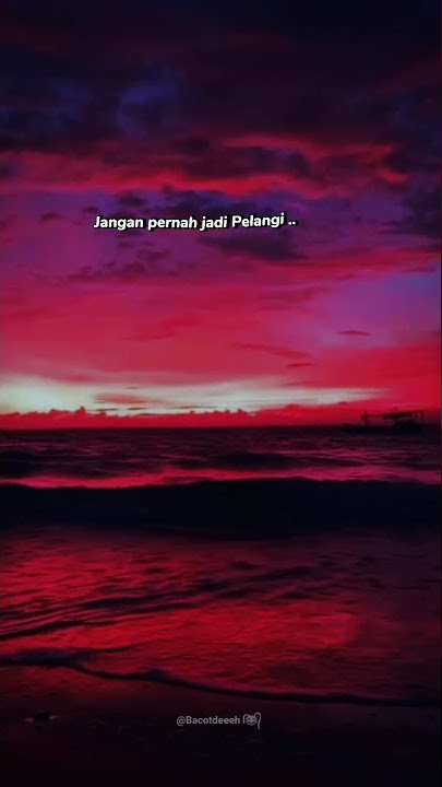STORY WA || JANGAN PERNAH JADI PELANGI • UNTUK ORANG YANG BUTA WARNA