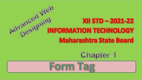 Commerce 12th STD  | IT Maharashtra State Board | Form Tag