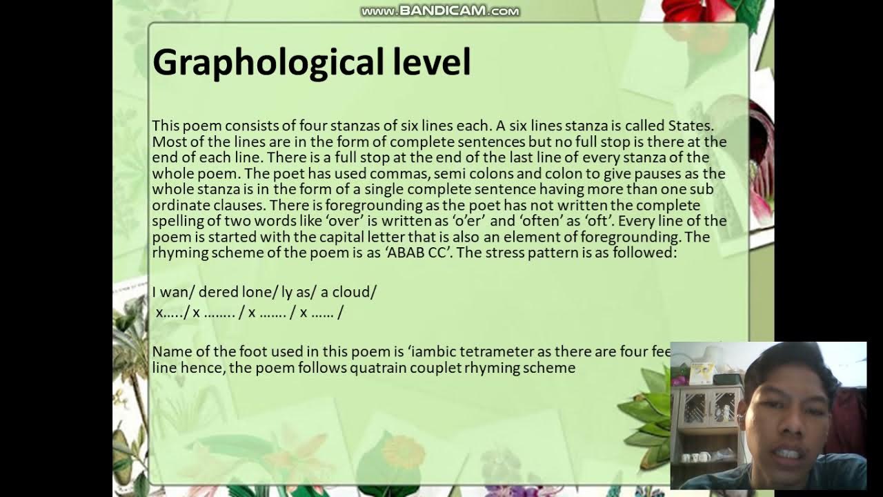Stylistic Analysis of Poem "Daffodils" YouTube