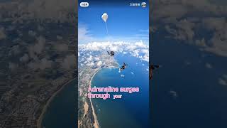 Freefall at 10,000 feet #paragliding #skydiving #adventure #top #shorts #skydive #status