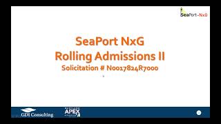 Navy SeaPort NxG opportunity Rolling Admissions in Spring 2024