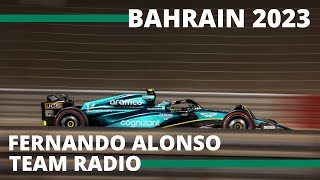 Fernando Alonso Full Length Team Radio - Bahrain GP 2023