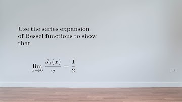 EX: A limit involving Bessel functions