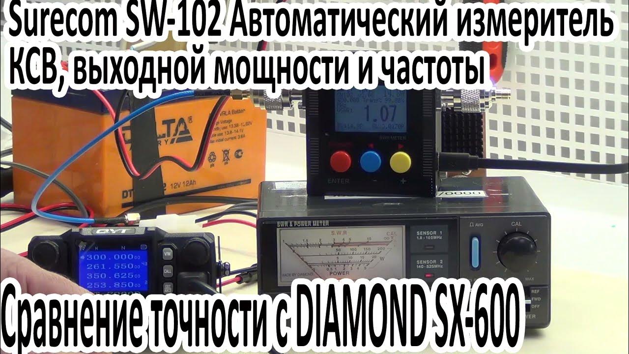 Surecom SW-102 Автоматический измеритель КСВ, выходной мощности и ...