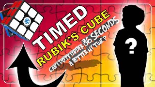 Rubiks Cube Fast Solving by Little Hands! - Can he do it in less than 86 seconds?