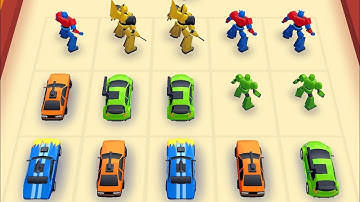 MERGE BATTLE CAR - Max Level In Robot Car - Merge gameplay 2