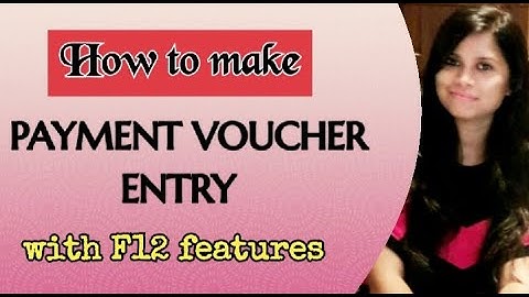 How to use Payment Voucher in Tally.ERP9 | Conditions | F12 Features | posting entries