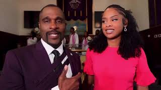 Carvin Winans - On the set with his daughter