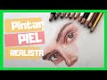 como pintar PIEL con LÁPICES DE COLORES escolares | #003