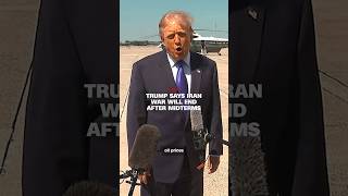 Trump says Iran war will end after midterms
