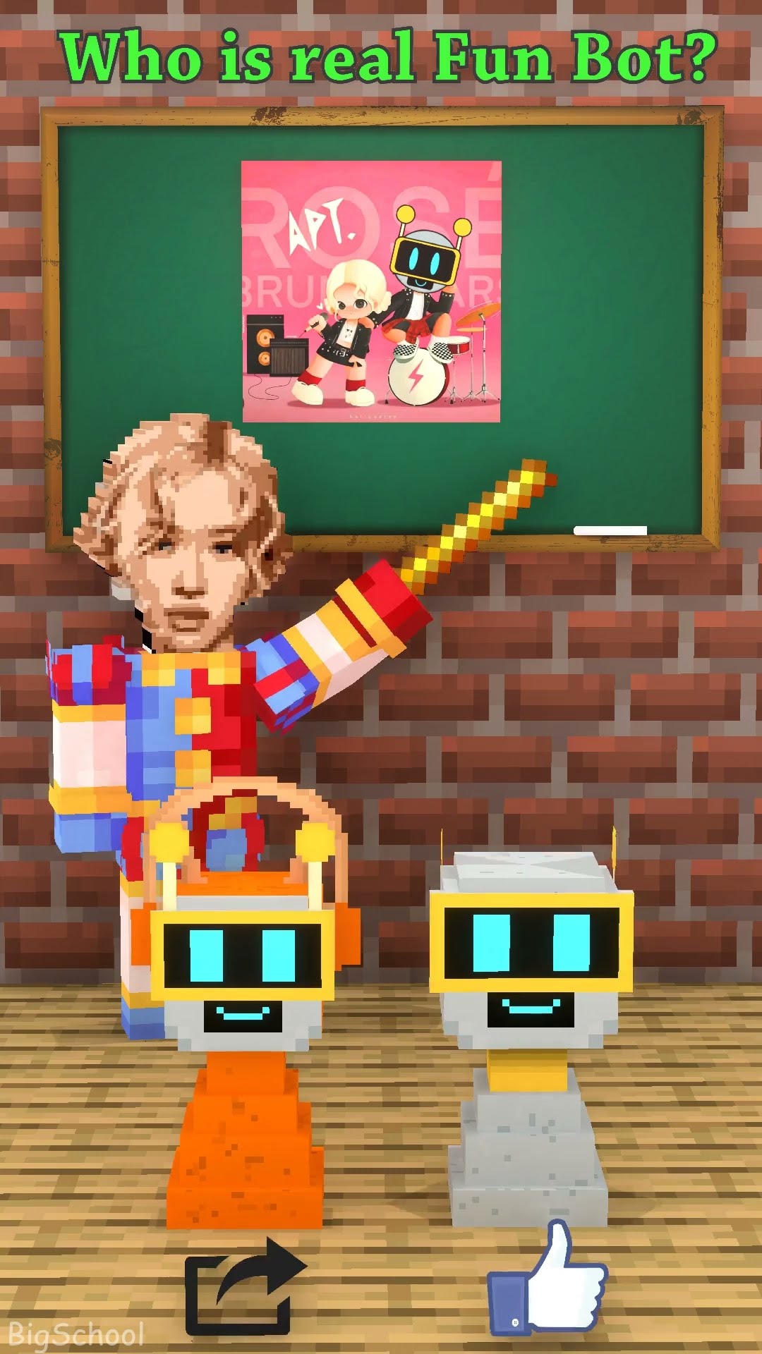When Rose teaches Fake Fun Bot and Real Fun Bot to sing ?