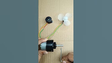 Buzzer & DC Motor Fan Powered by Gear Motor | #shorts #dcmotor